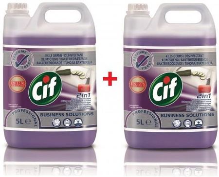 Diversey Cif 2 In 1 Cleaner Disinfectant 2X5L Koncentrat Myjąco Dezynfekujący