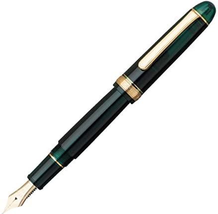 Platinum Japońskie Pióro Wieczne #3776 Century Gold Trim Laurel Green F/Zielone/0 28 0 34 Mm/Ręcznie Wykonane/Pióro Z 14 Karatowego Złota/Z Pudełkiem