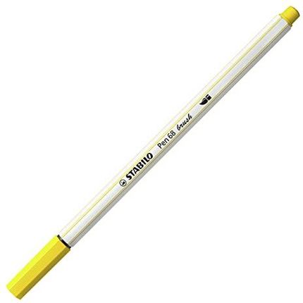 Stabilo Pisak Premium Z Końcówką Pędzelkową Do Różnej Grubości Linii Pen 68 Brush Pojedynczy Żółty
