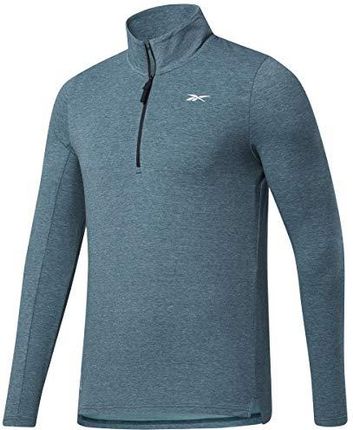 Reebok Męska bluza Ts Ac+cotton z zamkiem błyskawicznym 1/4 Forgrn S