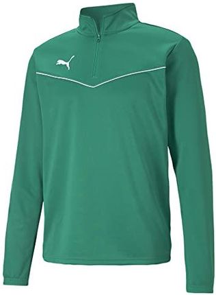 Puma Mężczyźni 657394 teamRISE 1/4 Zip Top Bluza, Zielony Pepper Green/Puma White, L