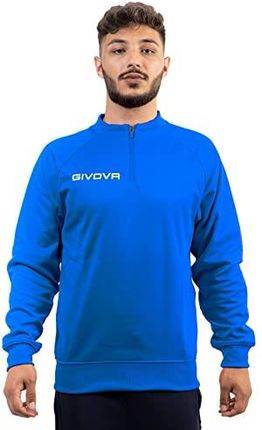 Givova Męska bluza Maglia Tecnica (Half Zip) 500, niebieska, XXXXS