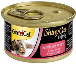 Gimcat Shinycat In Jelly Z Kurczakiem I Krabem Mokra Karma Dla Kotów Z Mięsem I Tauryną 24x70G