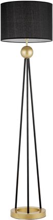 Lumina Deco Lampa Podłogowa Stojąca Glamour Czarna Belforte (LDF5527GD+BK)