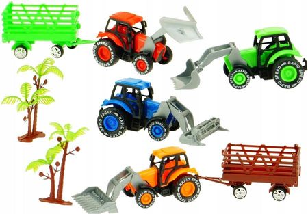 Nicola Toys Farma Zestaw 4 Traktory Maszyny Akcesoria 0774