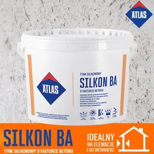 ATLAS SILKON BA tynk silikonowy o fakturze betonu 20kg