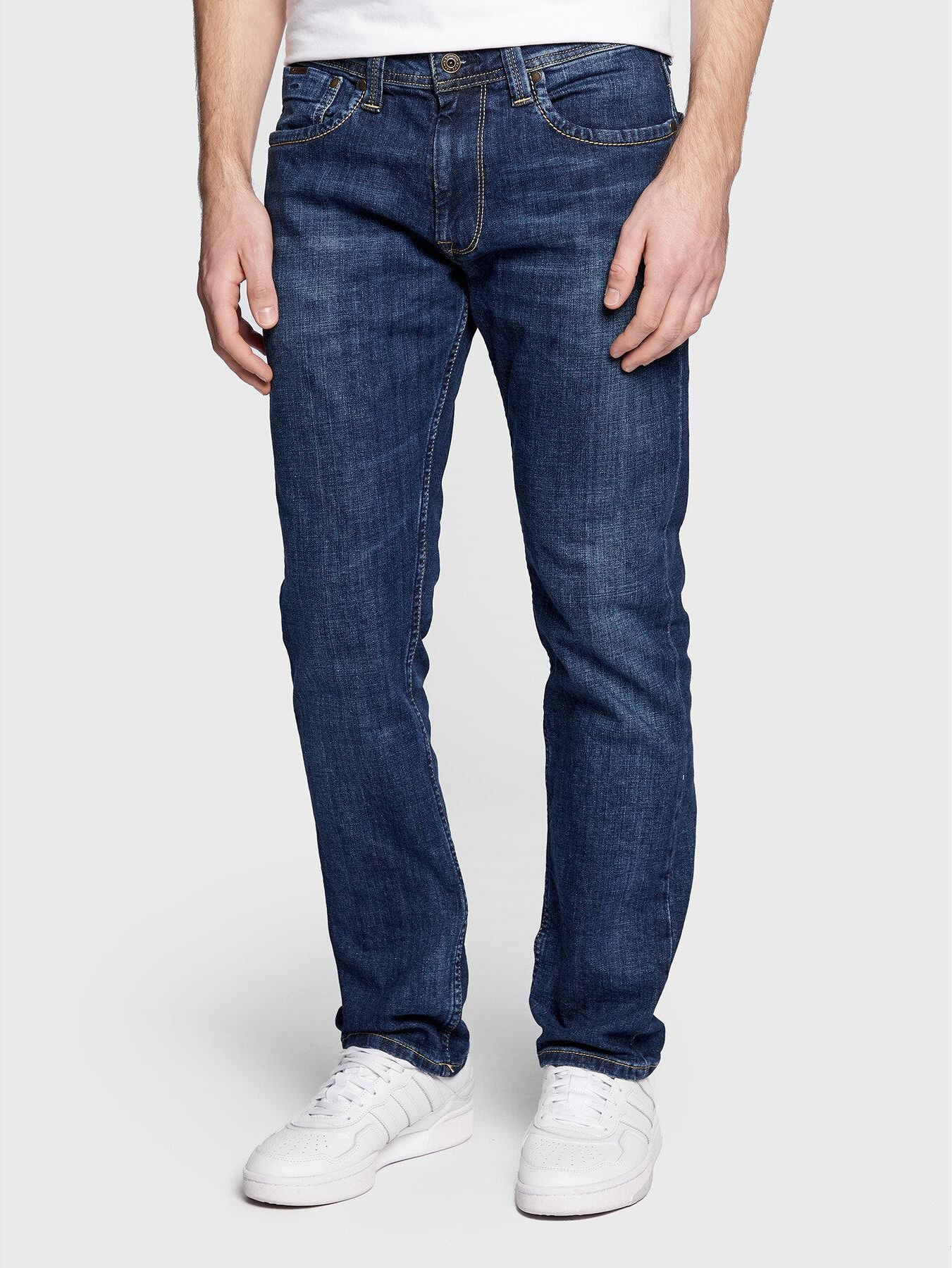 Pepe Jeans Heren Cash Jeans Regular Fit Regular Rise Denim, Blauw (Denim-z45), 38W / 32L