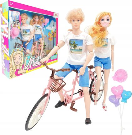 Tobbi-Toys Zestaw 2 Lalki Rower Tandem I Akcesoria