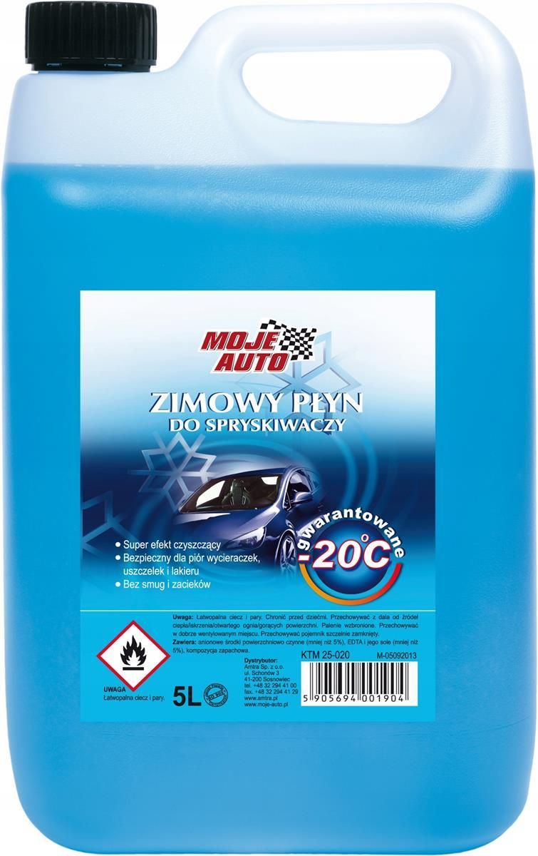 Moje Auto Płyn do Spryskiwaczy Zimowy 5L -22C - zdjęcie 1 Moje Auto Płyn do Spryskiwaczy Zimowy 5L -22C