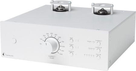 Pro-Ject Tube Box DS2 - Lampowy przedwzmacniacz gramofonowy MM/MC Srebrny
