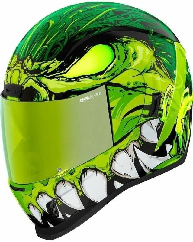 Kask motocyklowy Icon Motorcycle Gear Airform Manik'R Zielony - Opinie ...
