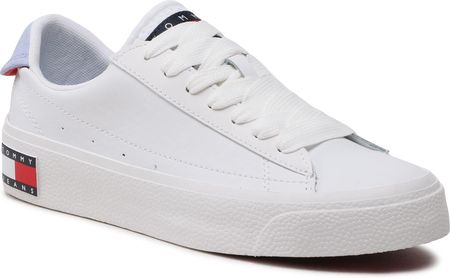 Tommy Jeans Sneakersy Vulcanized Leather EN0EN02030 Biały
