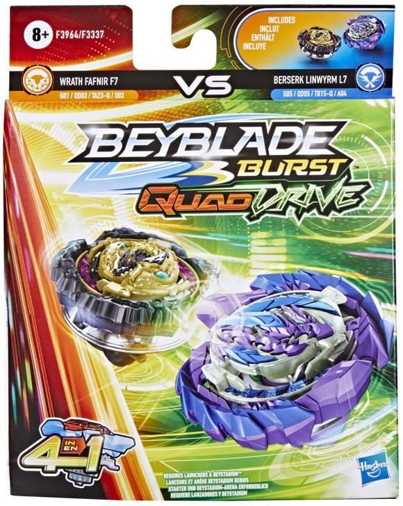 HASBRO Wrath Fafnir F7 & Berserk Linwyrm L7 Beyblade Burst DB