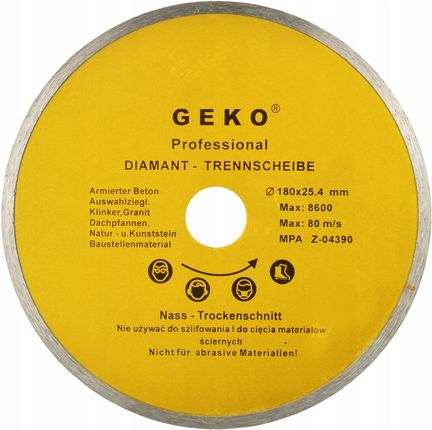 Geko Tarcza Diamentowa 180Mm Do Betonu Cegły Pełna G00242