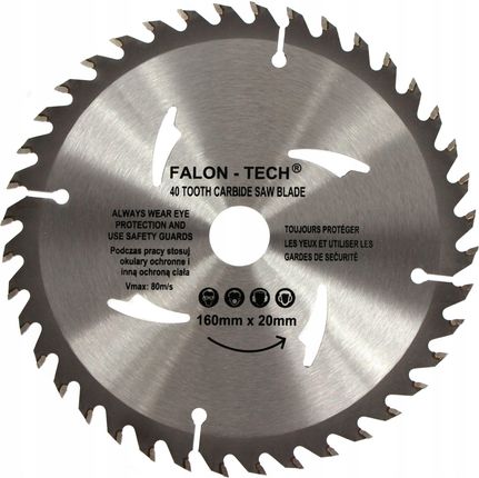 Falon-Tech Tarcza Piła Do Drewna Widia Ft 160/20 T40 FTBW16060