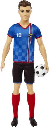 Barbie Ken Piłkarz niebieska koszulka HCN15