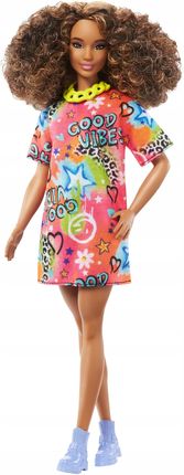 Barbie Fashionistas Koszulowa sukienka Good Vibes FBR37 HJT00