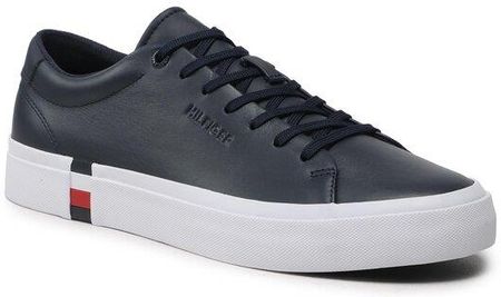 Tommy Hilfiger Sneakersy Modern Vulc Corporate Leather FM0FM04351 Granatowy