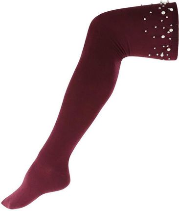 Bordowe Zakolanówki Moraj Skarpety Damskie