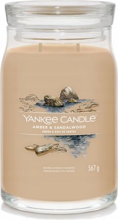 Yankee Candle Signature Amber & Sandalwood Świeca Duża 567g