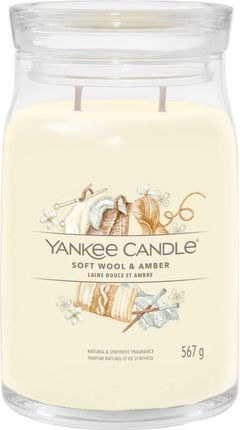 Yankee Candle Signature Soft Wool & Amber Świeca Duża 567g