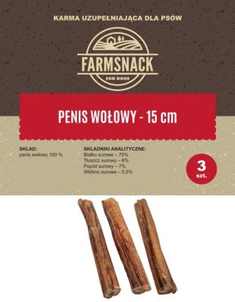 Farmsnack Penis Wołowy 3Szt. 15Cm