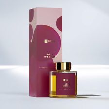 Zdjęcie Hiskin Dyfuzor Zapachowy W Szklanej Butelce Z Naturalnymi Patyczkami Rattanu O Zapachu Róży I Wanilii 100ml - Kraśnik