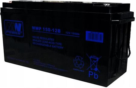 Mw Power Akumulator Agm 12V 150Ah Bezobsługowy Vrla Mocny (MWP15012B)