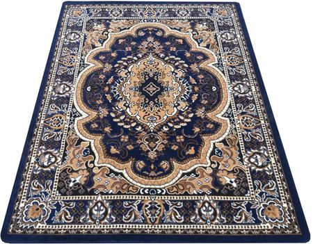 Dywany Turpol Dywan Klasyczny Do Salonu Medallion Bcf Alfa 06 Granatowy 60x100cm