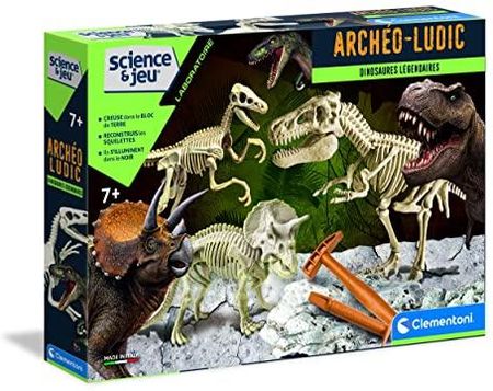 Clementoni Archéo Ludic Legendarna Dinozaur Gra Naukowa Zestaw Skamieniałych