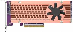 Qnap QM2-2P-384A Dual M.2 PCIe SSD expansion card; supports up to two M.2 2280/22110 formfactor M.2 PCIe (Gen3 x4) SSDs; PCIe Gen3 x8