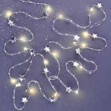 Zdjęcie Emos Lampki Choinkowe Gwiazdki 20 Led Ciepła Biel, Srebrny Przewód, Ip20, Timer 22720 - Skoczów