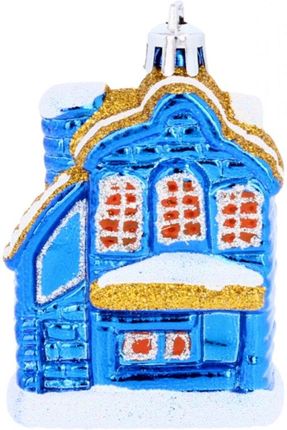 Ozdoby Choinkowe Domek Świąteczny Kpl 3Szt Niebieski 2894004