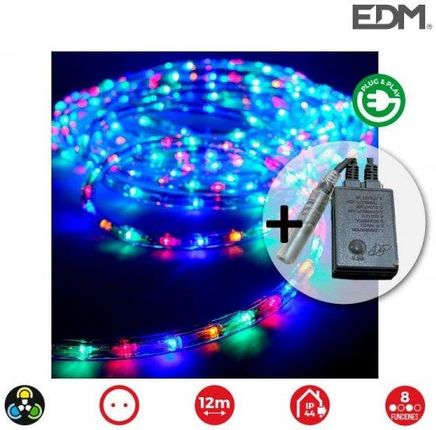 Edm Wąż Led Flexiled Wielokolorowy 230 V (12 M) 31222562