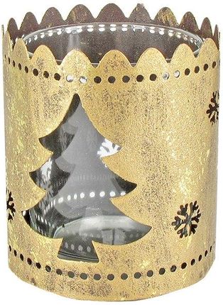 Hanipol Świąteczny Złoty Świecznik Choinka (Metaloplastyka) 123081