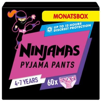 Ninjamas Pyjama Pants Miesięczne Pudełko Dla Dziewczynek 4-7 Lat 60szt.