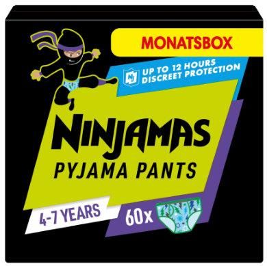 Ninjamas Pyjama Pants Miesięczne Pudełko Dla Chłopców 4-7 Lat 60szt.