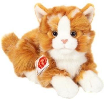 Teddy Hermann Cat Lying Red Ge Tiger T 20Cm