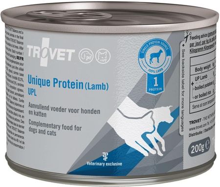 Trovet Unique Protein Lamb Upl Dla Psa I Kota Jagnięcina 6X200G