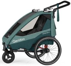 Qeridoo Qeridoo Sportrex2 Przyczepka Rowerowa Dla Dzieci Limited Edition Mineral Blue