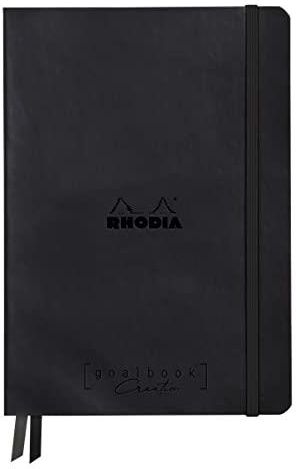 Cartella Zip Rhodiarama Nera Per Taccuini A5/A5+ | Similpelle Premium Con Tasca Per Tablet, 19,5x25,5 Cm