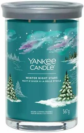 Yankee Candle Signature Świeca W Dużym Słoiku Z Dwoma Knotami Winter Night Stars 139636