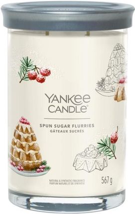 Yankee Candle Signature Świeca W Dużym Słoiku Z Dwoma Knotami Spun Sugar Flurries 139710