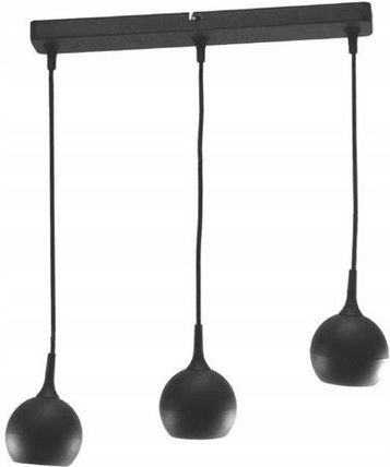 Brolux Lampa Wisząca Potrójna Listwa Kule Czarne Gu10 Led (13779)