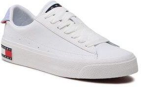 Sneakersy Tommy Jeans - Vulcanized Leather EN0EN02030 White 0K4