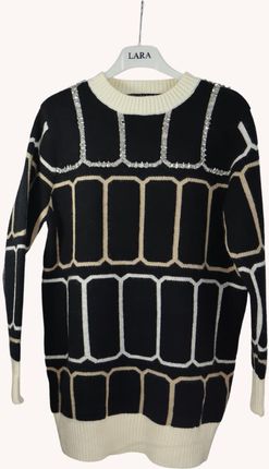 Sweter z kamieniami Black