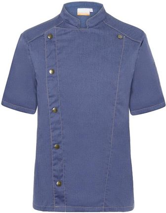 Karlowsky Bluza Męska Kucharska Jeans-Style Krótki Rękaw Niebieski Vintage (JM3215)