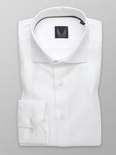 Zdjęcie Biała taliowana koszula w delikatny prążek - Reda