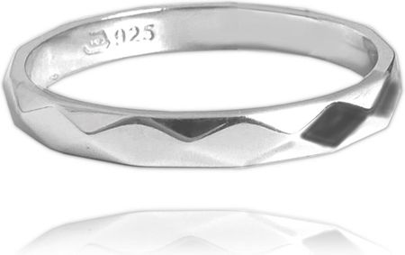 MINET Minimalistyczny srebrny pierścien ślubny rozmiar 22
