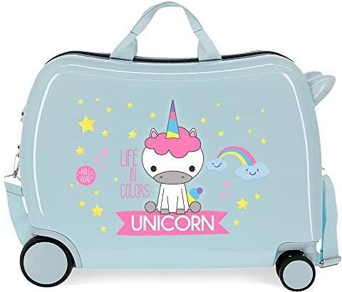 Roll Road Little Me Valise Enfant Rigide 50x38x20 Cm - 34L, 2,1 Kg, 4 Roues, Multicolore ABS